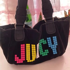 Juicy Couture Black Multicolor Tote Bag